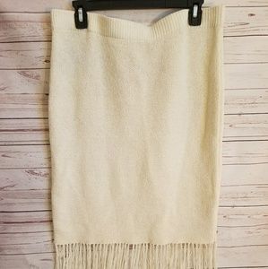 ASOS Pencil Skirt in Knit With Fringing